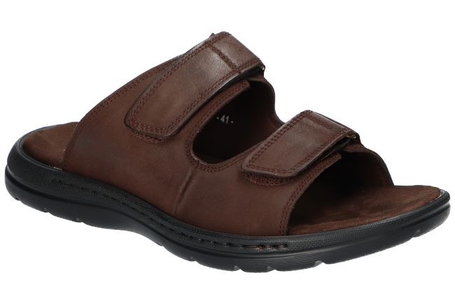 American Club CY149 Pevné Nazouváky Kožené Pánské Na Suchý Zip Brown 42
