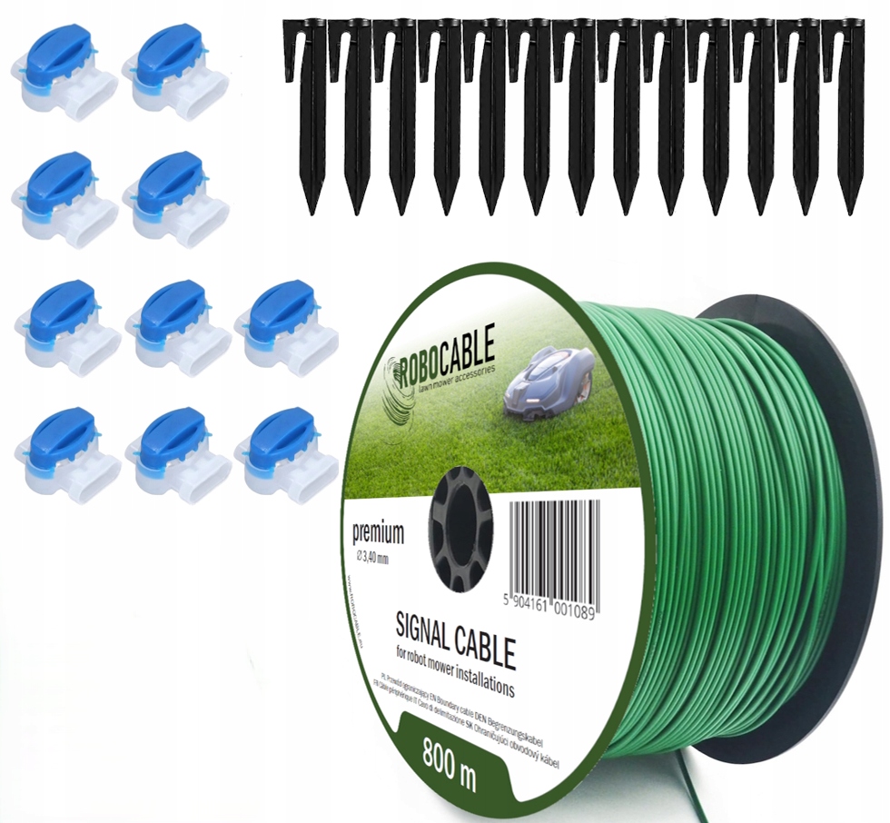 Kábel Obmedzovací kábel pre kosačku Sada 800 m Špendlíky Robocable 3,4 mm