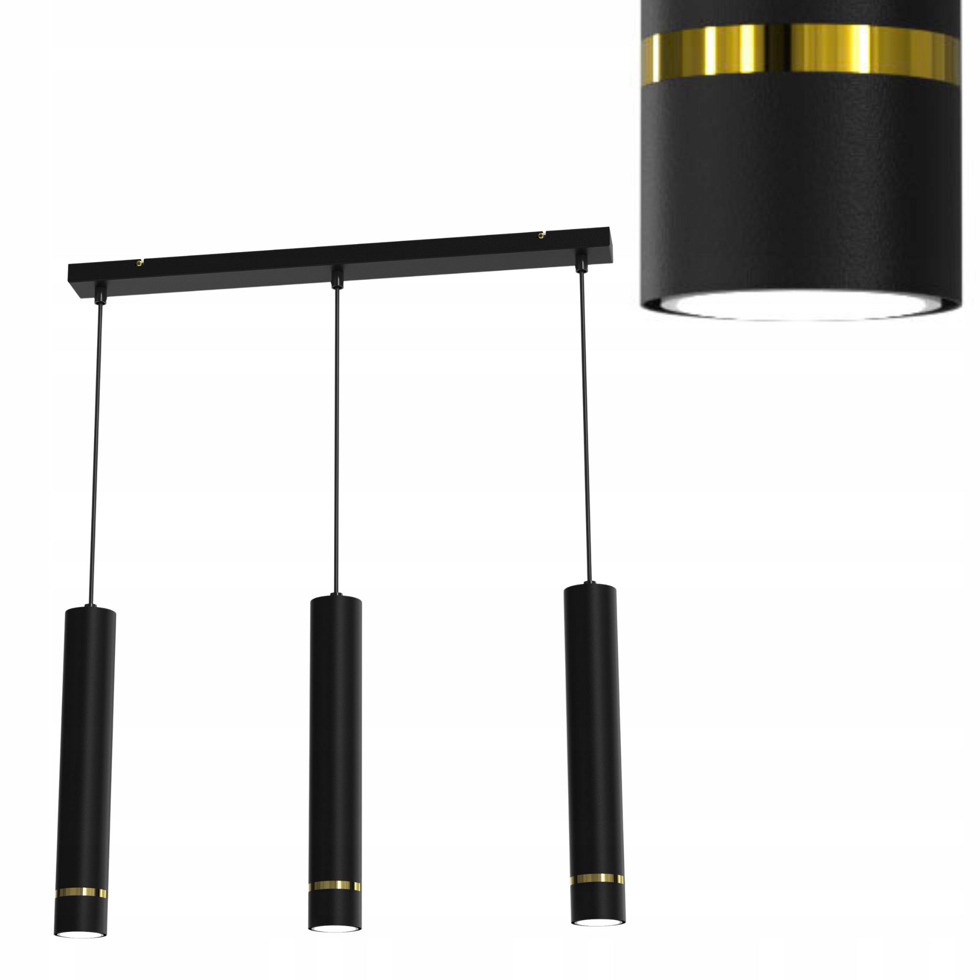 Stropní Svítidlo Reflektor Spot Černá Zlatá Nastavitelná Led GU10 Polská Lampa