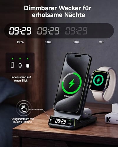 SWANSCOUT Indukcyjna Stacja Ładowania 3w1 Dla Apple Watch i iPhone MagSafe — miniatura 3