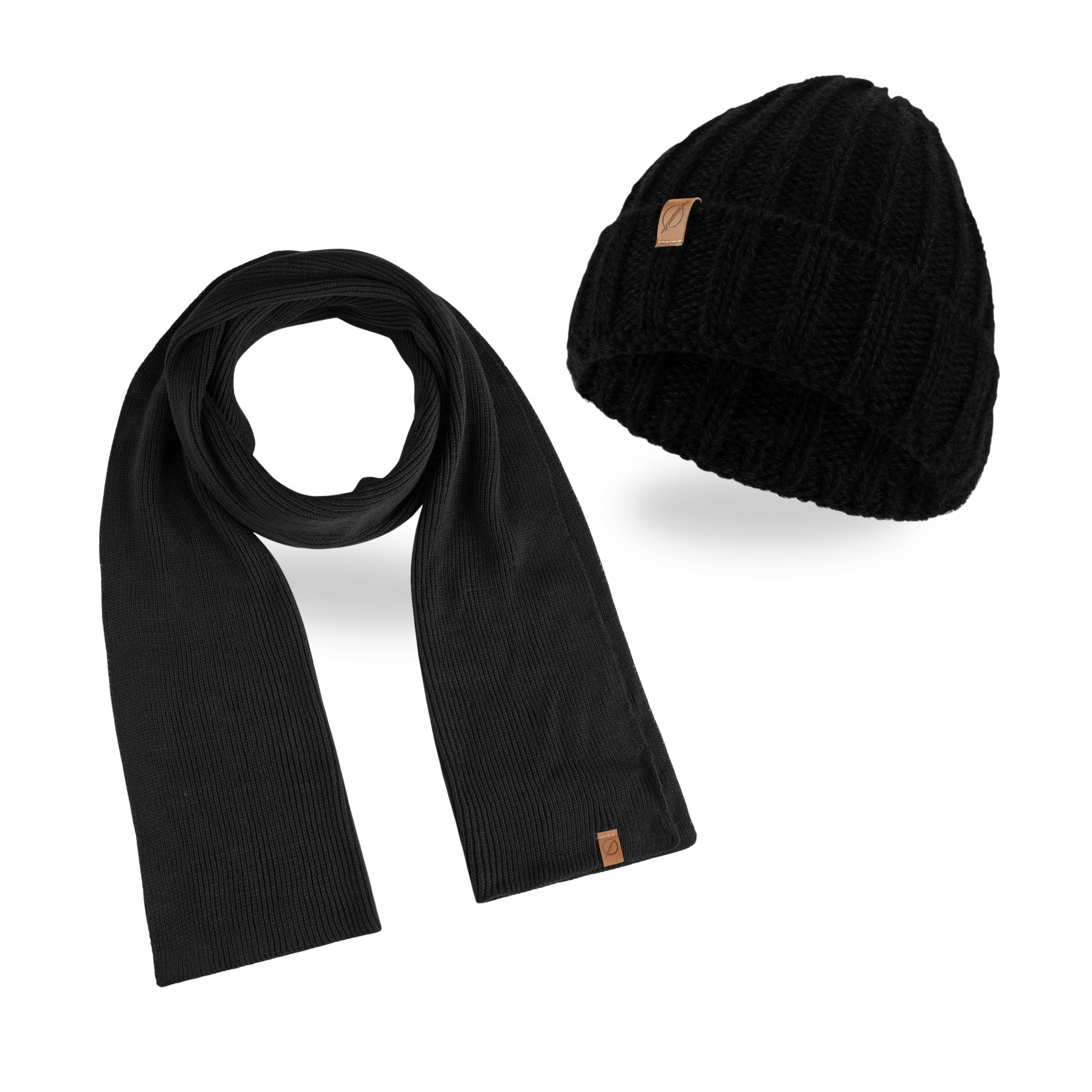 Zimní sada Pánská Čepice Klasická šála Akryl Brodrene Černá