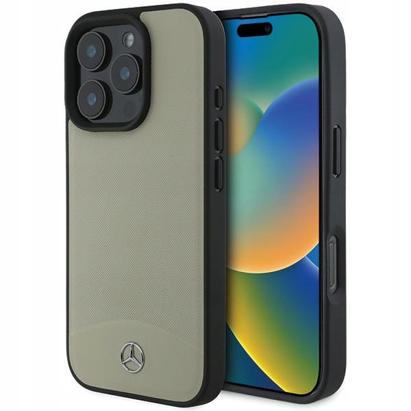 Pouzdro Pro Iphone 16 Pro Max Mercedes Mb Textured And Plain Leather Magsafe