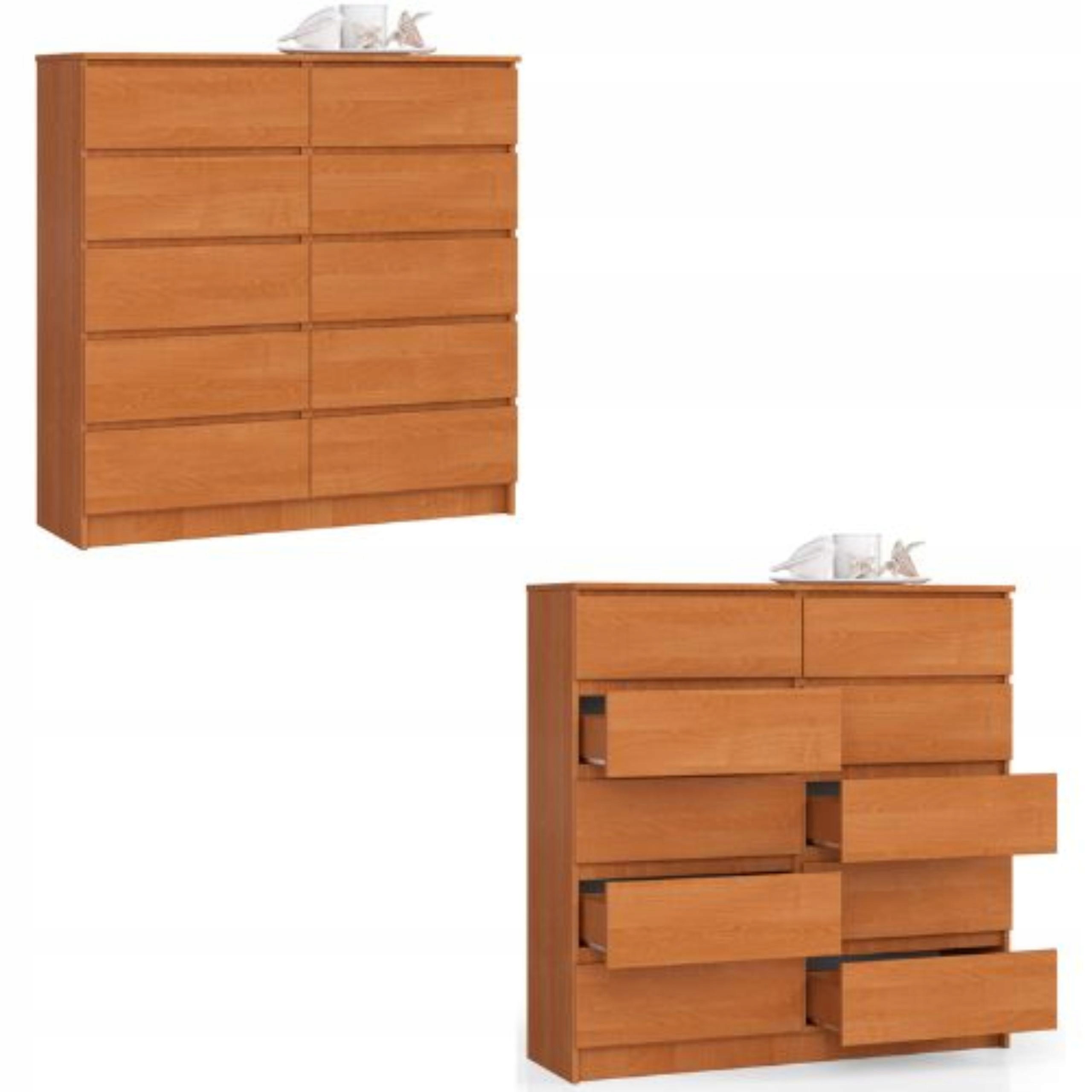 Komoda skříňka K120 10 zásuvek olše Akd