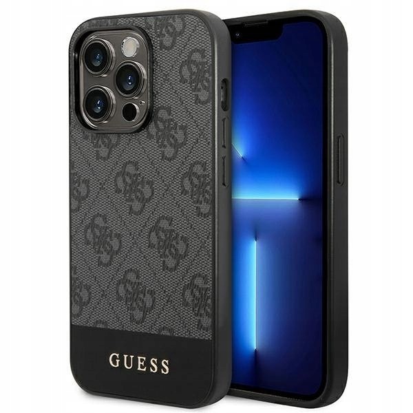 Guess GUHCP14XG4GLGR iPhone 14 Pro Max6,7" szary/grey hard case 4G Str