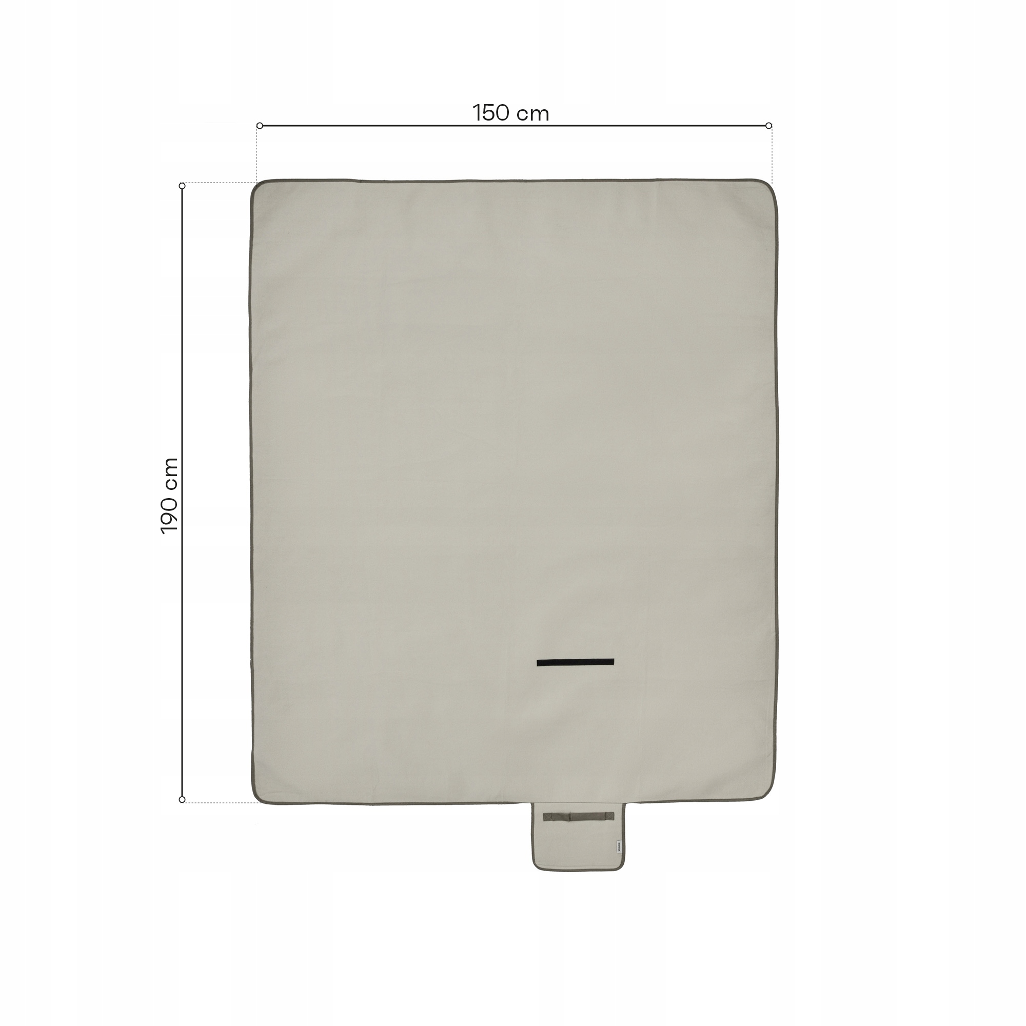 KOC PIKNIKOWY METEOR 150x190 ALU 3 warstwowy kompaktowy na rzep Wzór bez wzoru