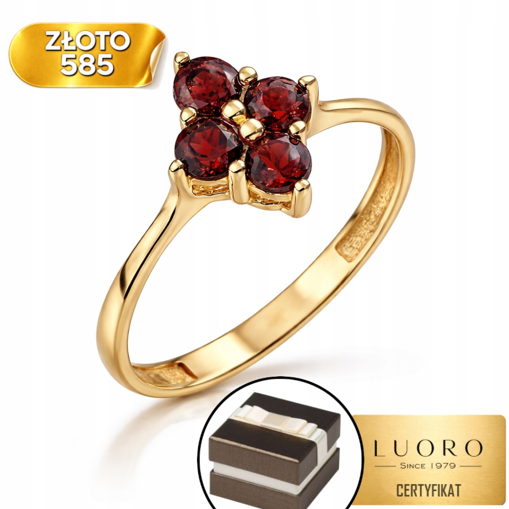 Prstýnek Kwia T 585 14K S Přírodním Granátem R13