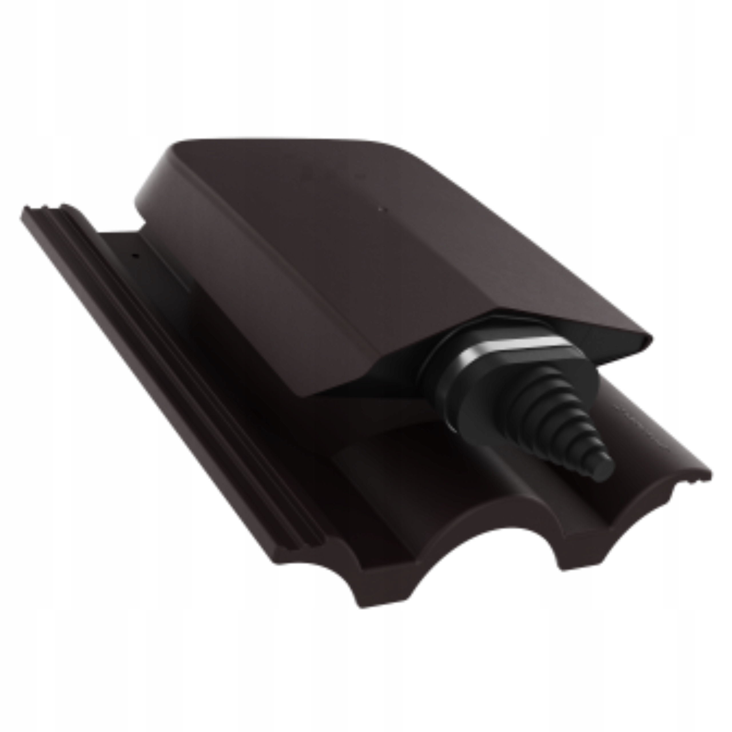 Solární Přechod na solární kabely střešní taška Braas Grecka Tmavě Hnědá