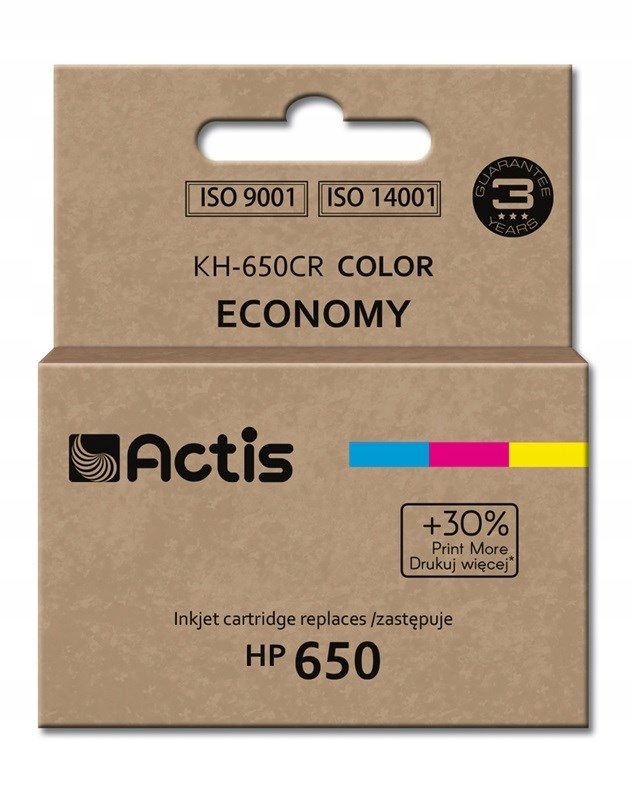 Actis KH-650CR Inkoust (náhradní inkoust Hp 650 CZ102AE; Standard; 9 ml; barva)