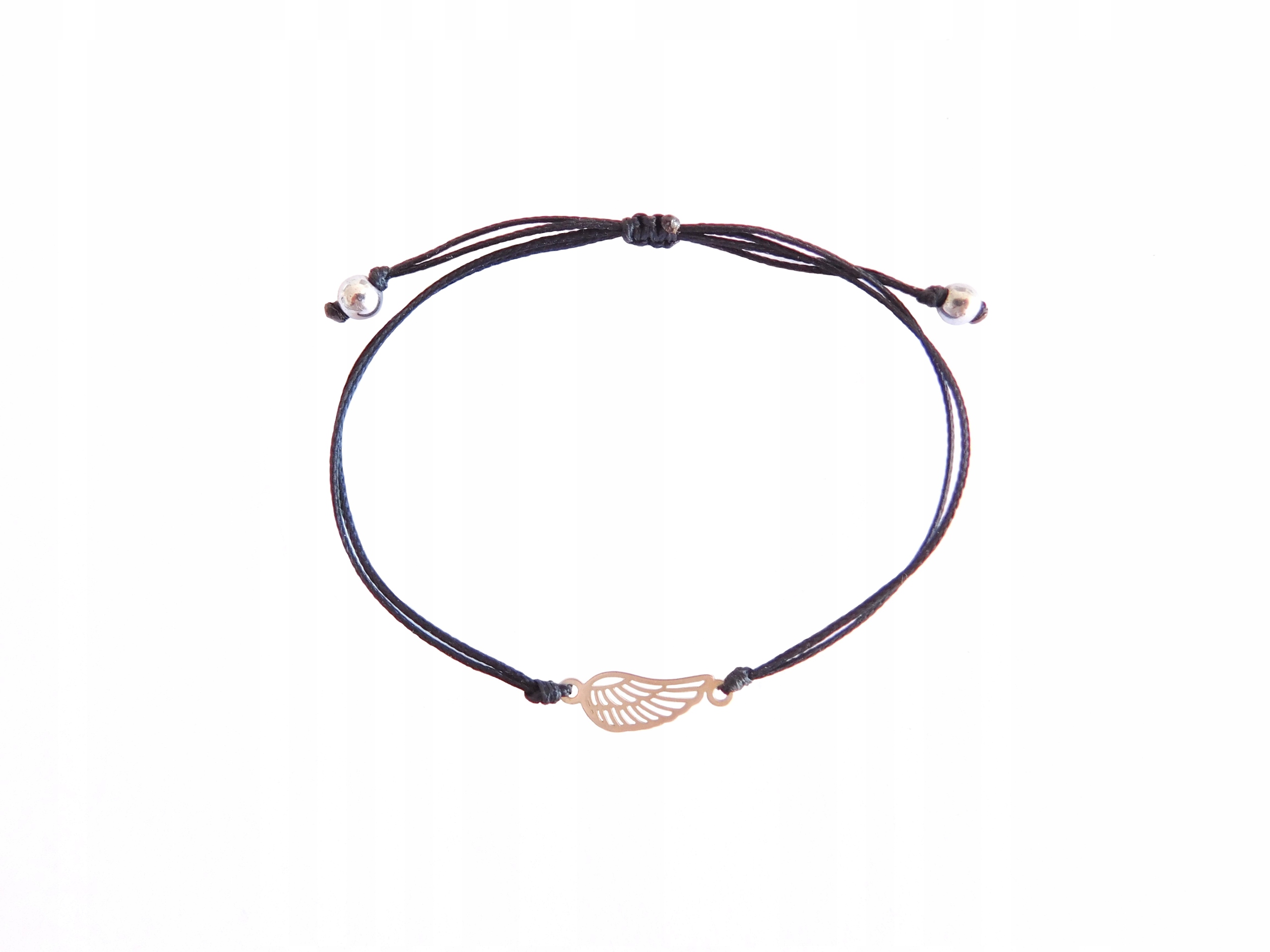 

Bransoletka Sznurkowa Srebro Skrzydełko Regulacja