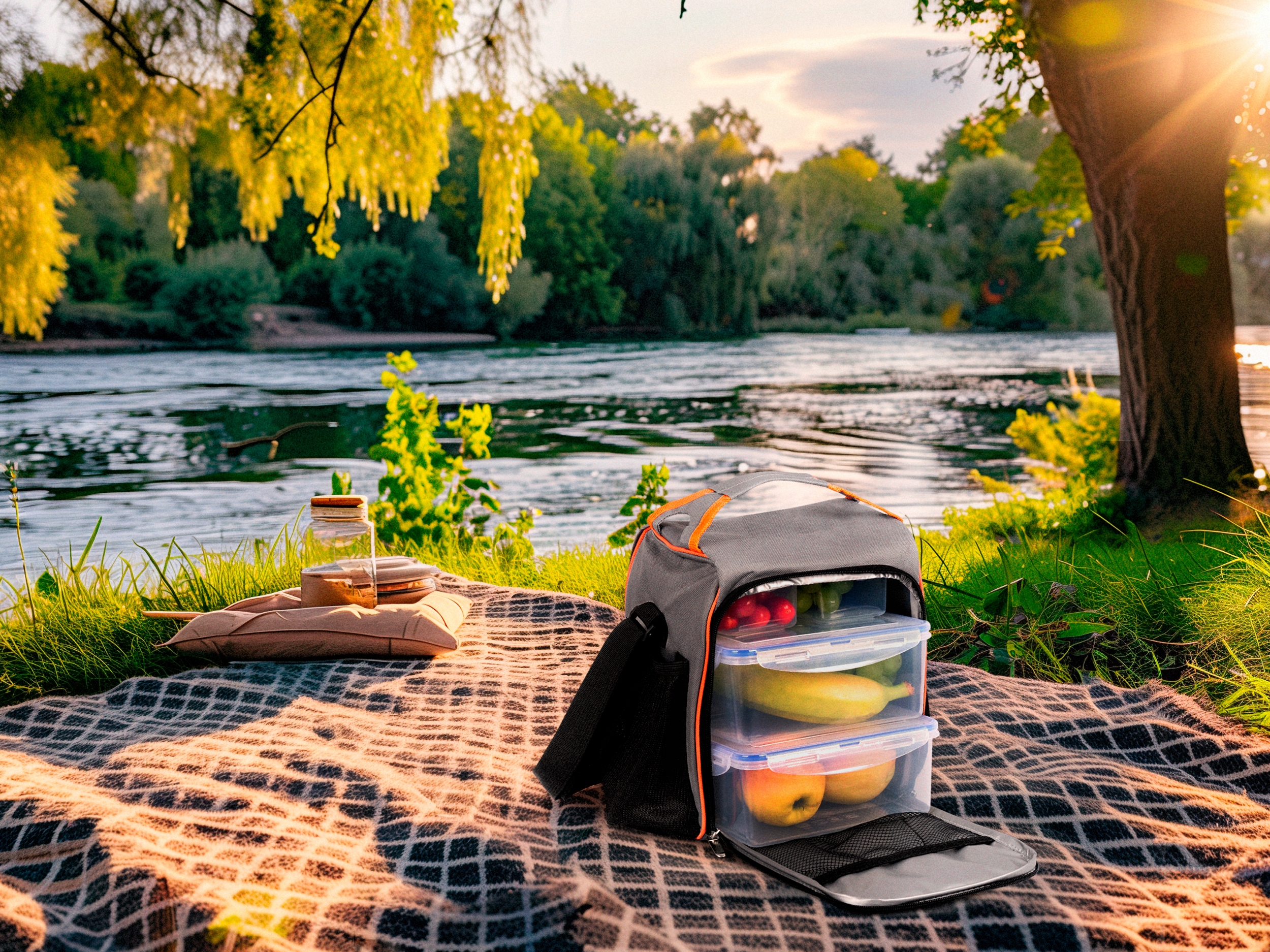 Torba termiczna lodówka Z POJEMNIKAMI LUNCHBOX piknikowa termoizolacyjna Marka Promis