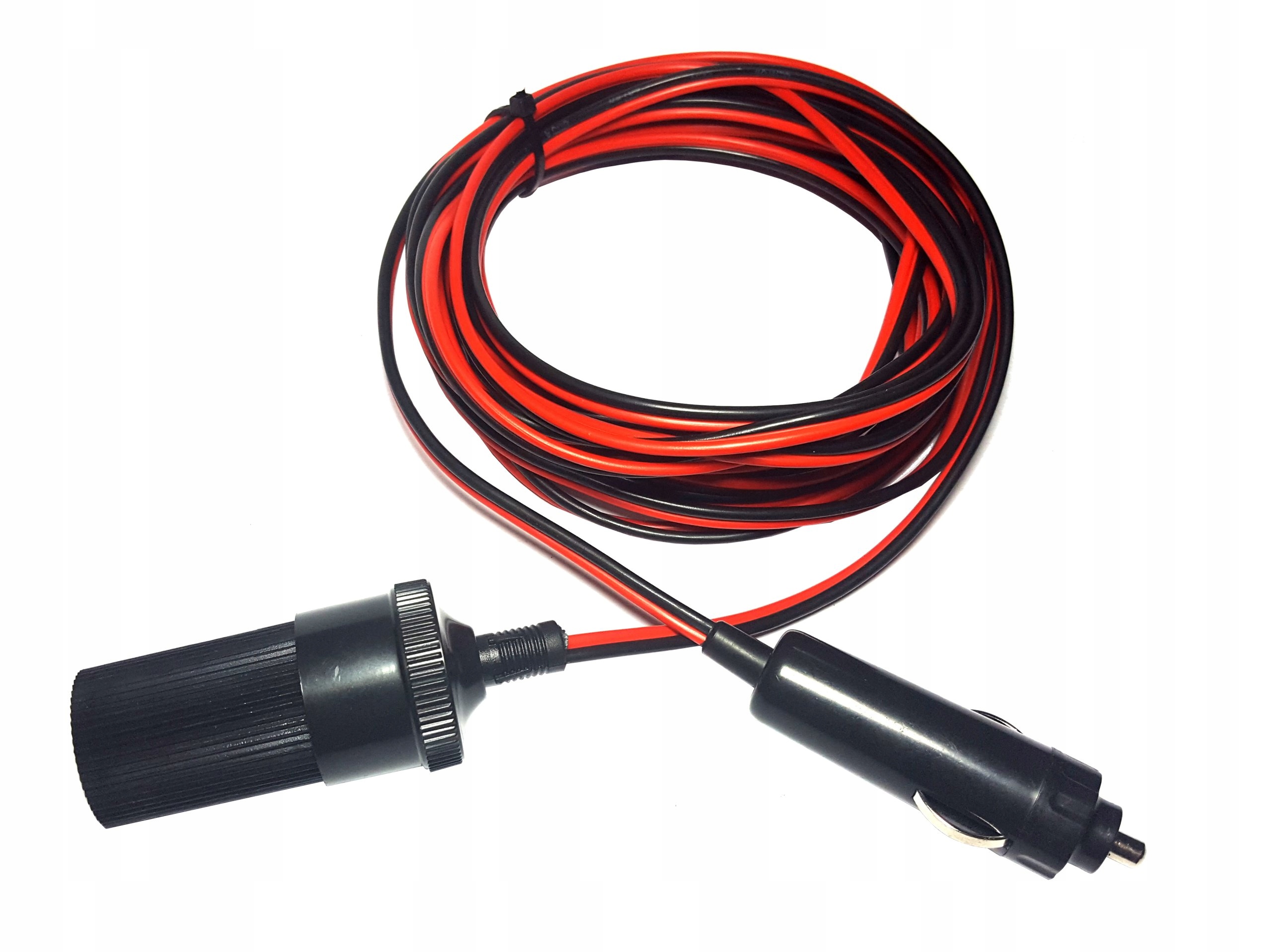 PRZEDŁUŻACZ GNIAZDA ZAPALNICZKI SAMOCHODOWEJ UNIWERSALNY 12V 24V DŁUGI 5M