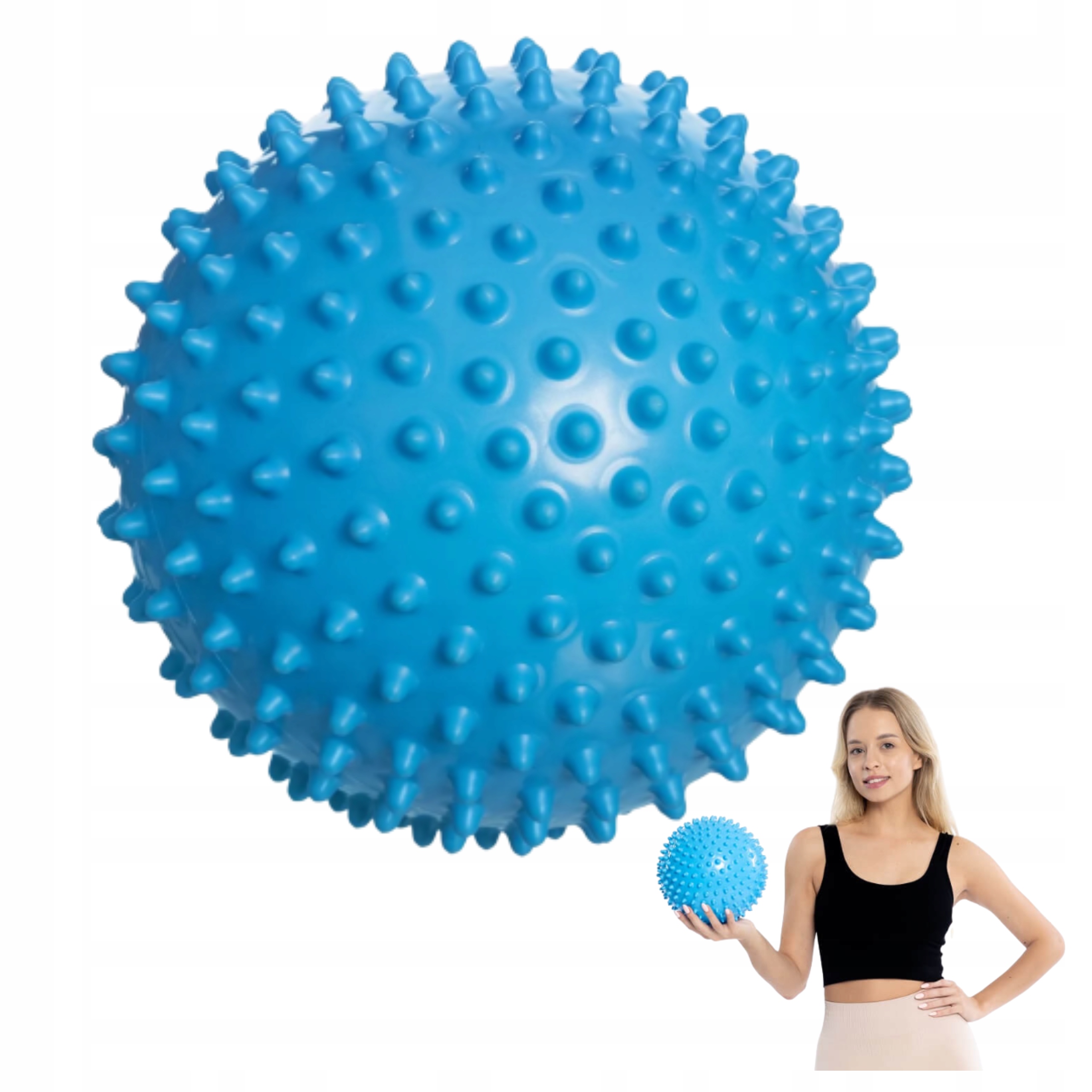 Piłka z Kolcami do Ćwiczeń Masażu Sensoryczna 20 cm DrFit