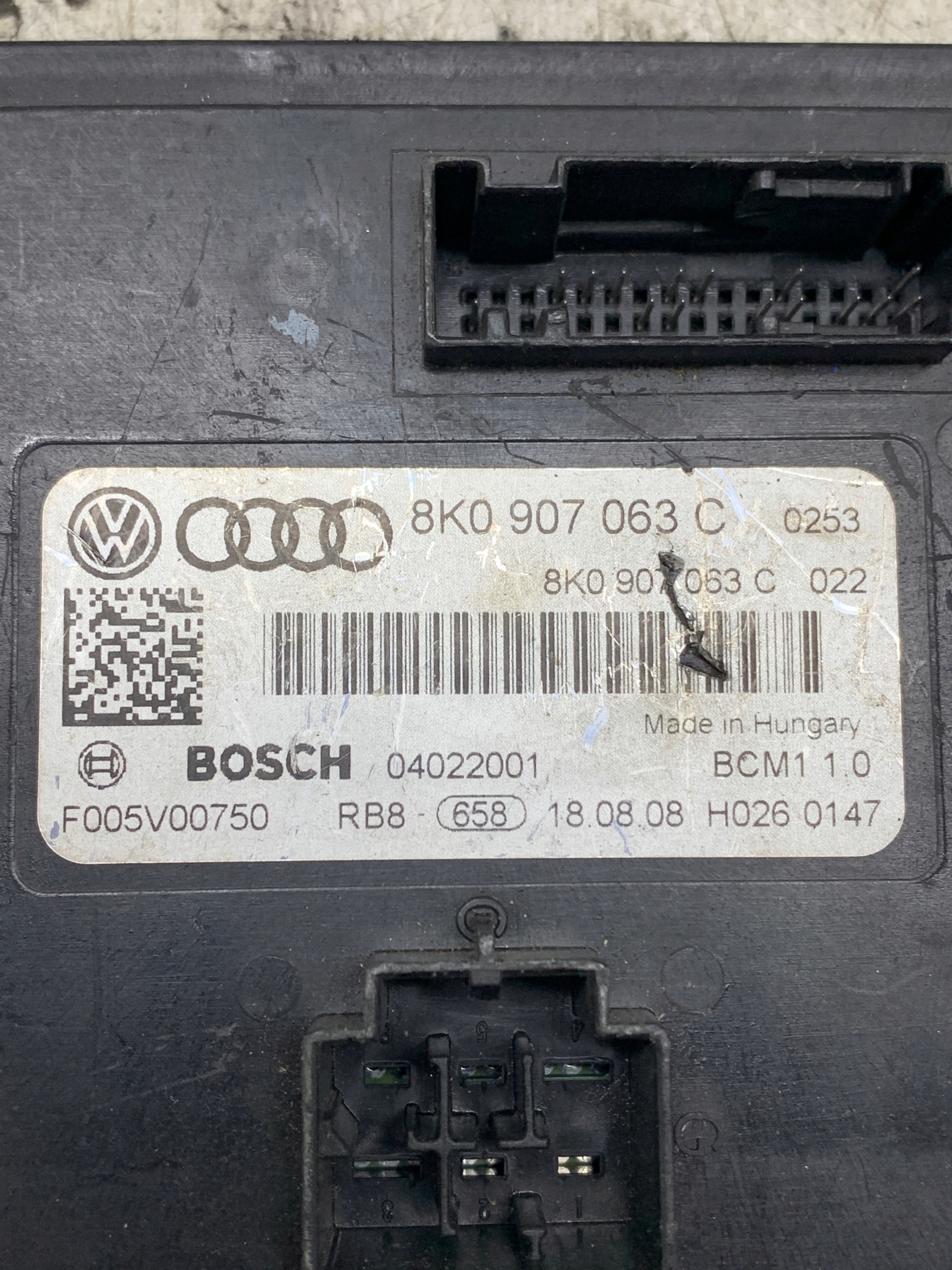 module control unit KOMFORTU 8K0907063C VW AUDI