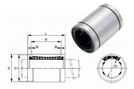 Łożysko liniowe LM6UU 6mm - RepRap 3D CNC Kod producenta 3225