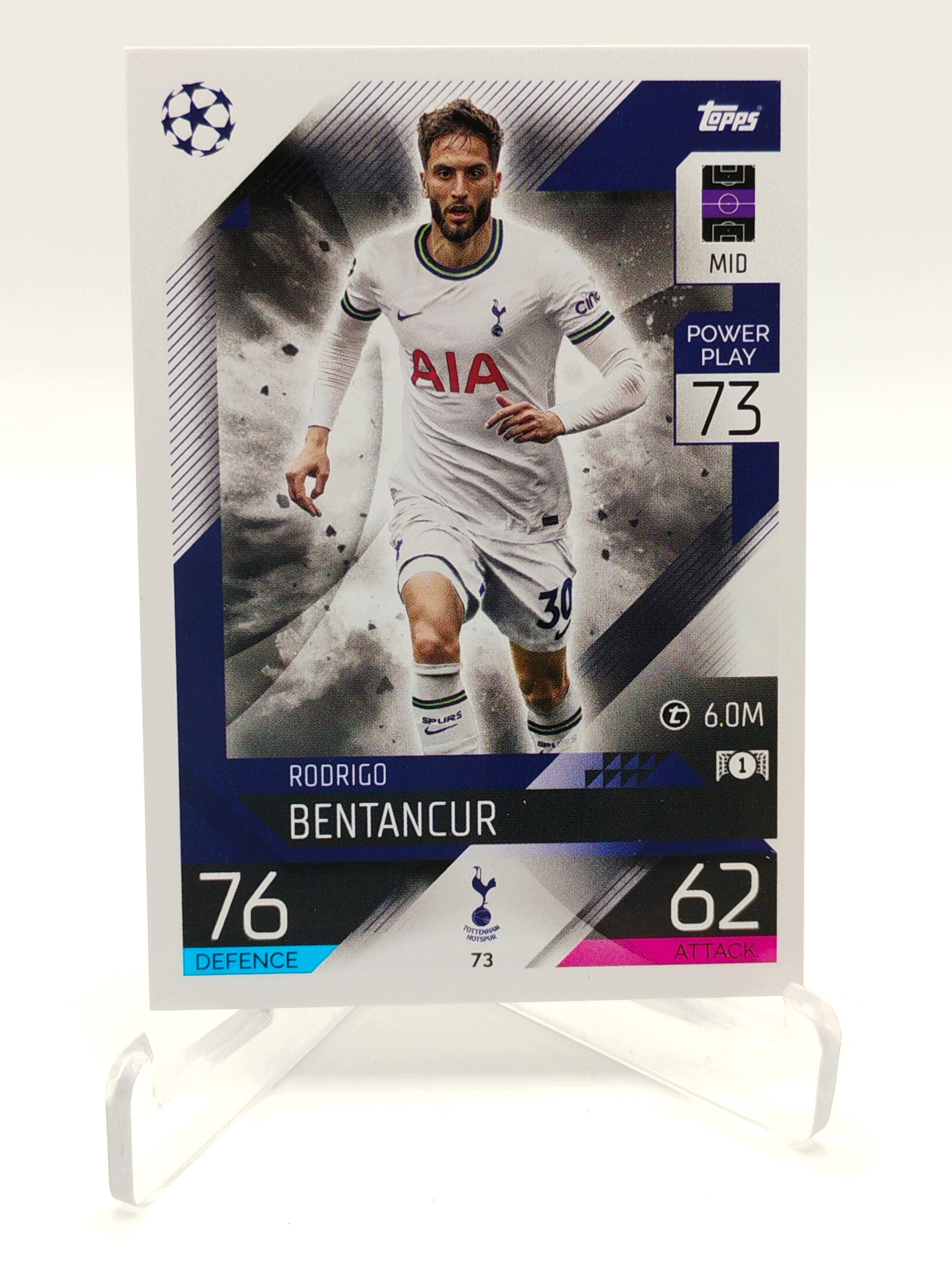 Topps Match Attax 2022-2023 Base Card 73 Rodrigo Bentancur Tottenham