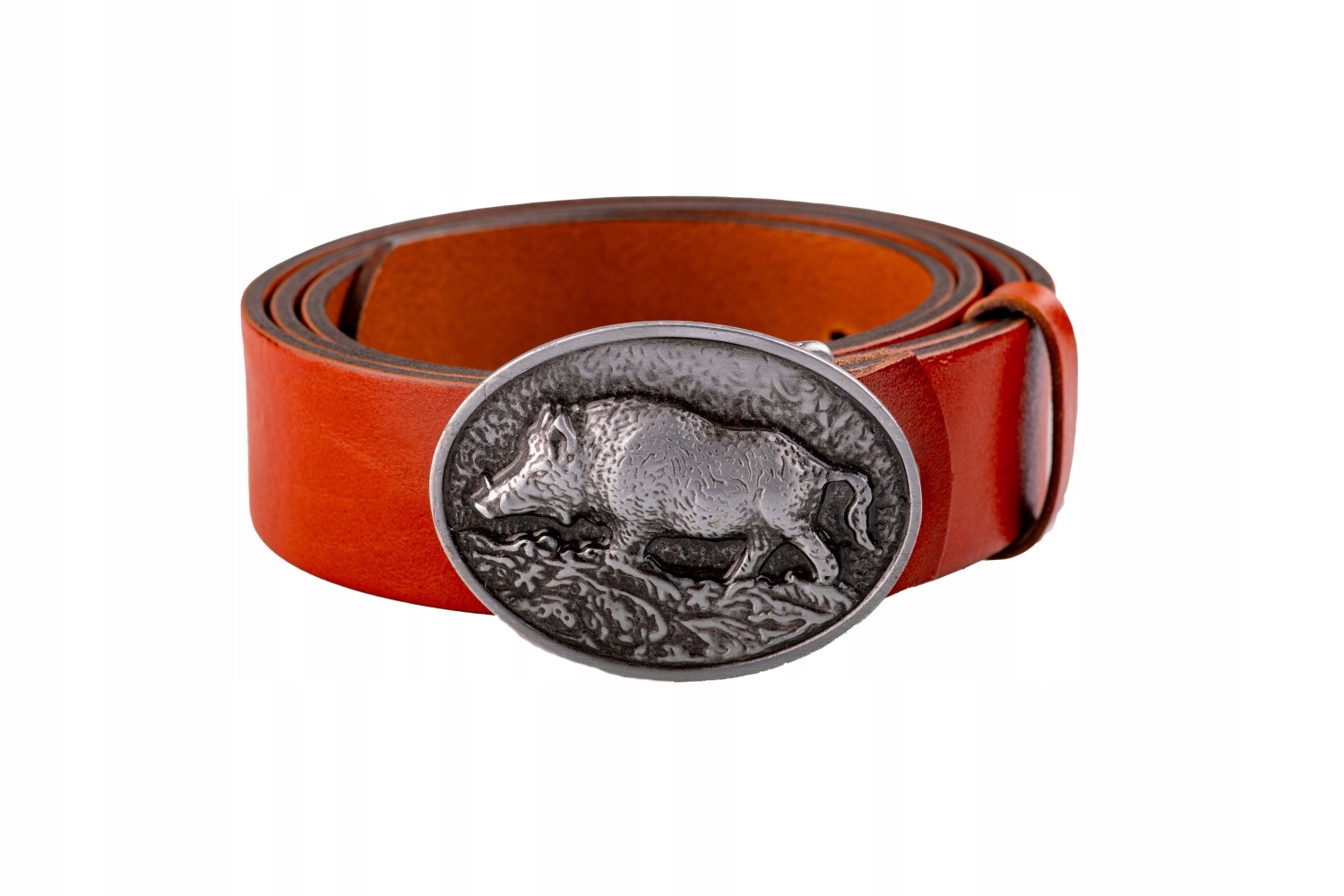 Kožený opasek Bór Hunter Grace Boar Silver-90
