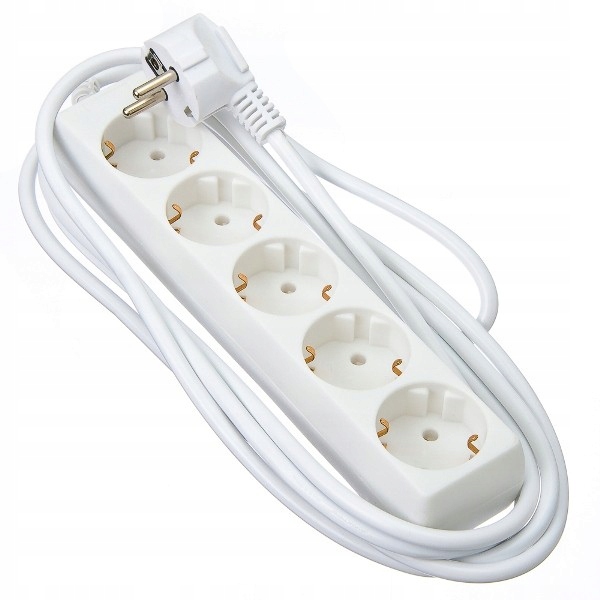 

Przedłużacz Listwa 5 Gniazd 10M z/u 3x1.5mm2