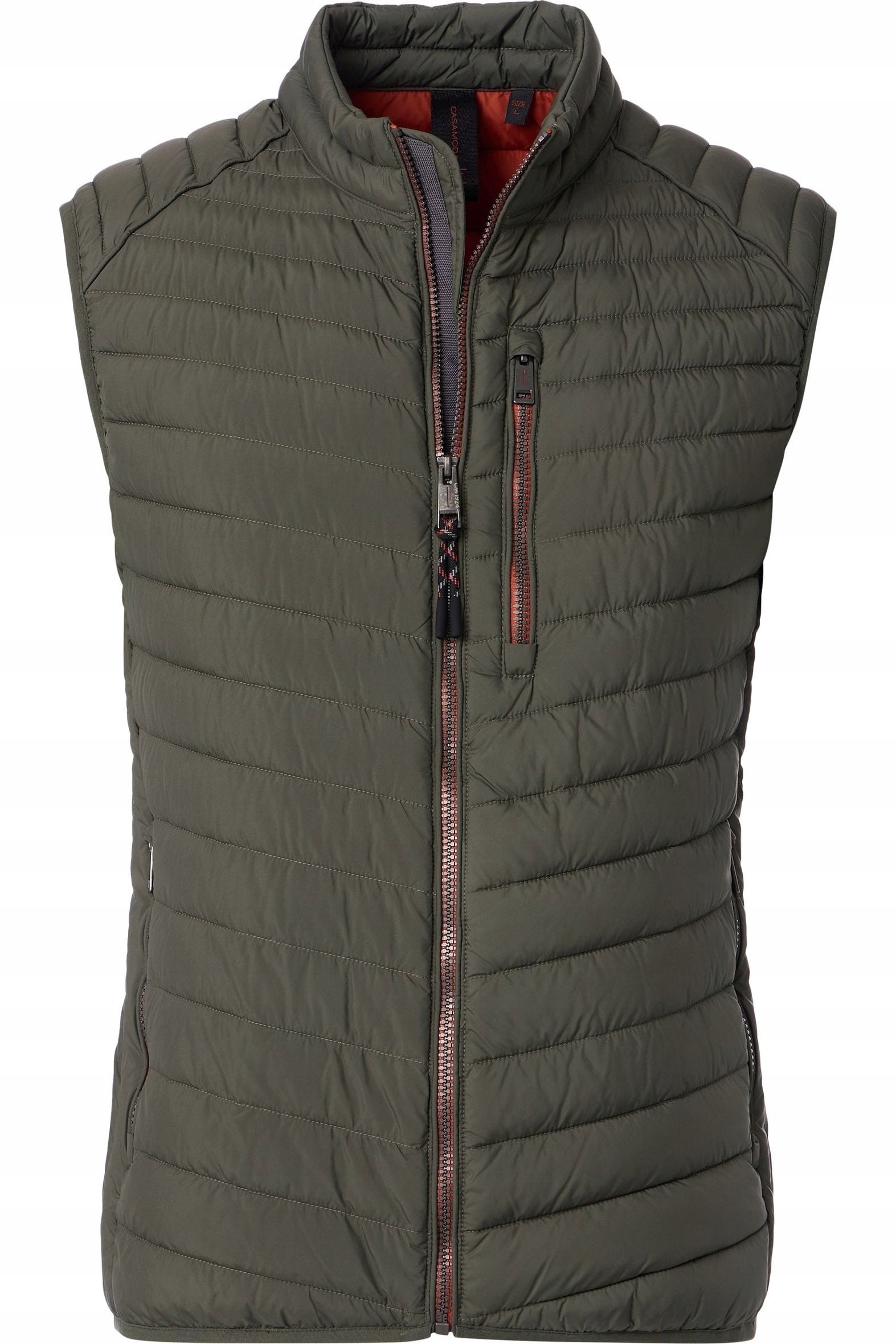 Casa Moda Velká Prošívaná Vesta Velké Velikosti Olivová 5XL