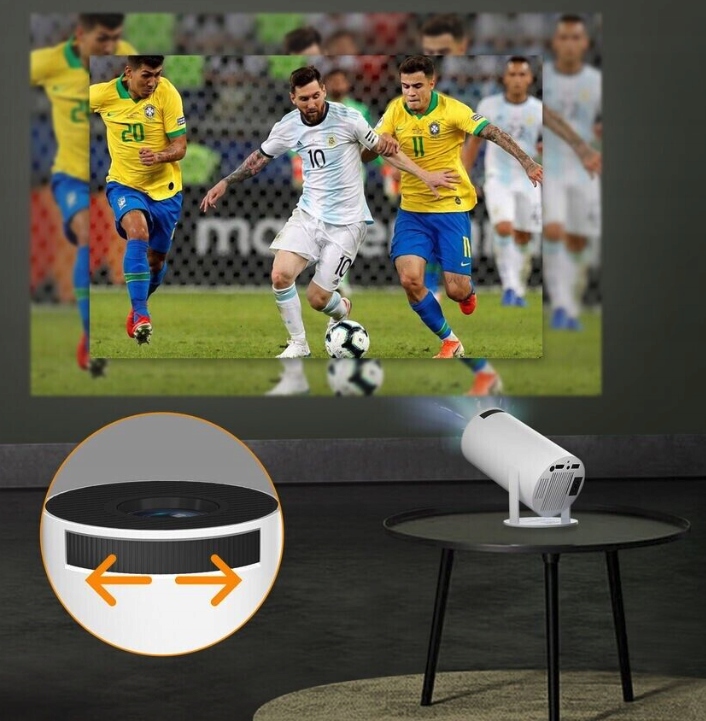 PROJEKTOR DOMOWY OBROTOWY ANDROID TV WIFI FULL HD PRZENOŚNY GŁOŚNIK WYJAZDY Technologia wyświetlania LED