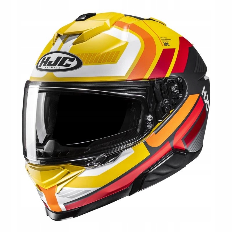 Motocyklová prilba Hjc I71 Viz Yellow/red žltá červená pinlock Darčeky