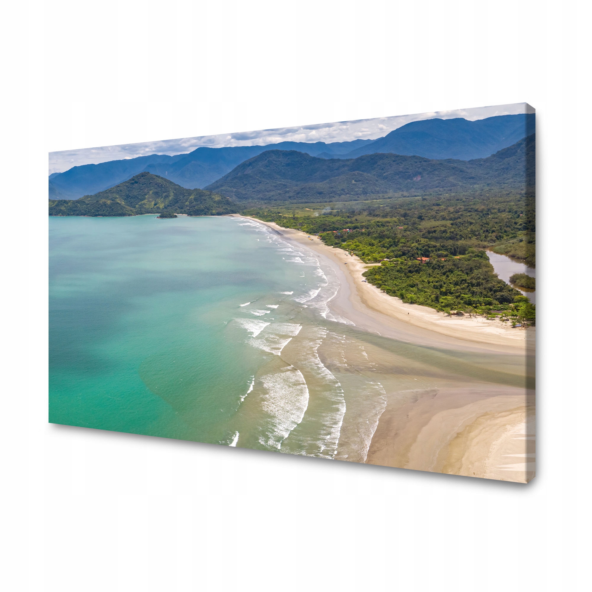 Obraz na plátně Voda Pobřeží Vlny Hory Příroda 90x60 cm