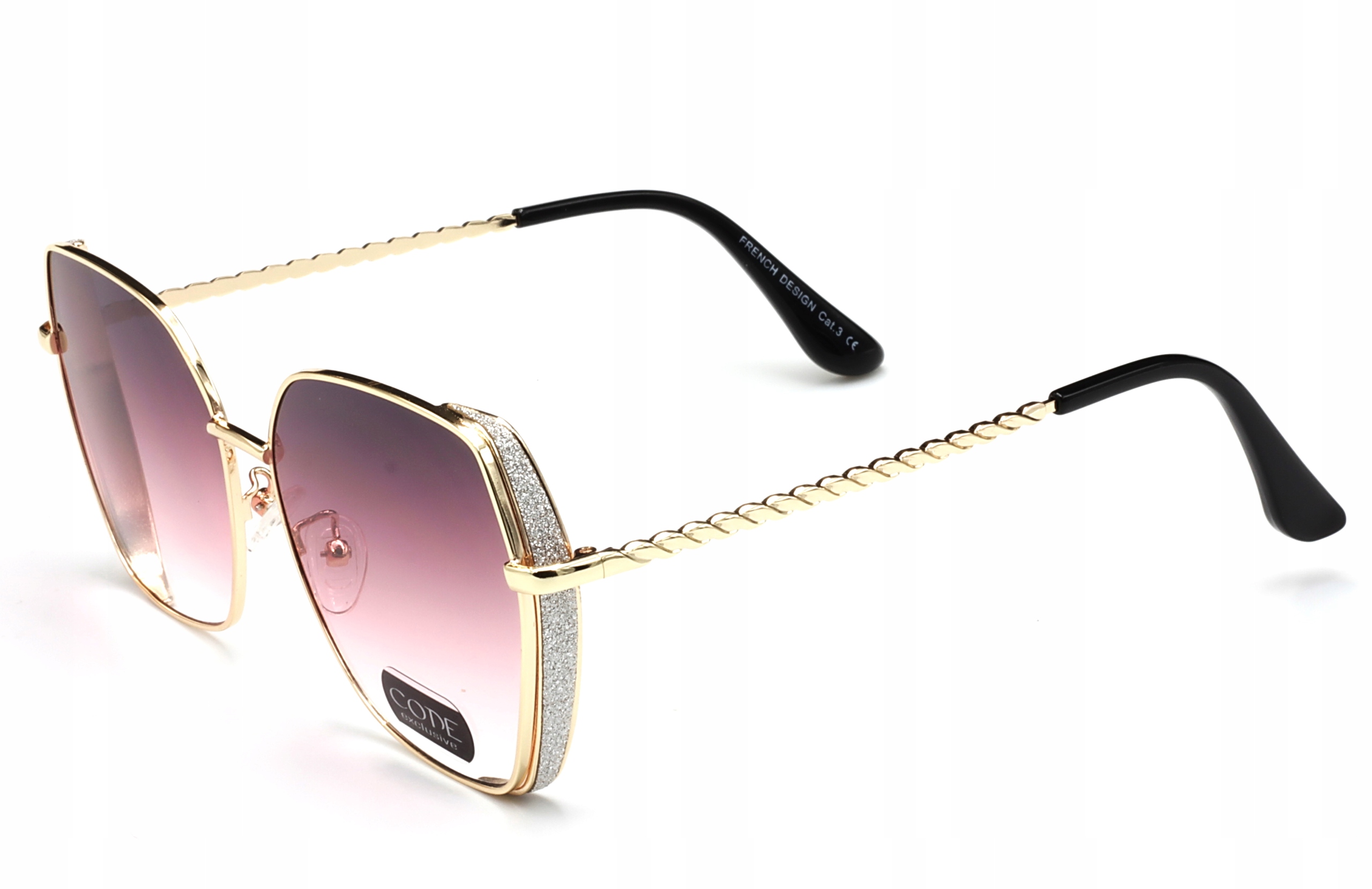 OKULARY PRZECIWSŁONECZNE DAMSKIE CIENIOWANE ETUI Kolekcja COTE PREMIUM