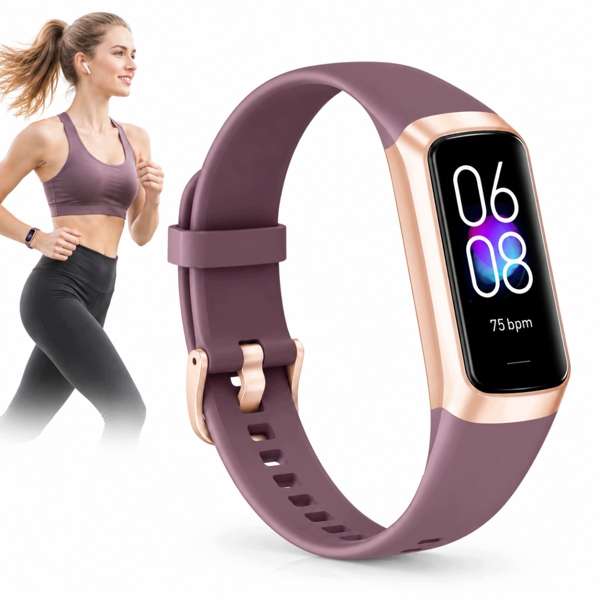 Bransoletka Fitness C60, Sen, Tętno, 25 Trybów, Ios/android