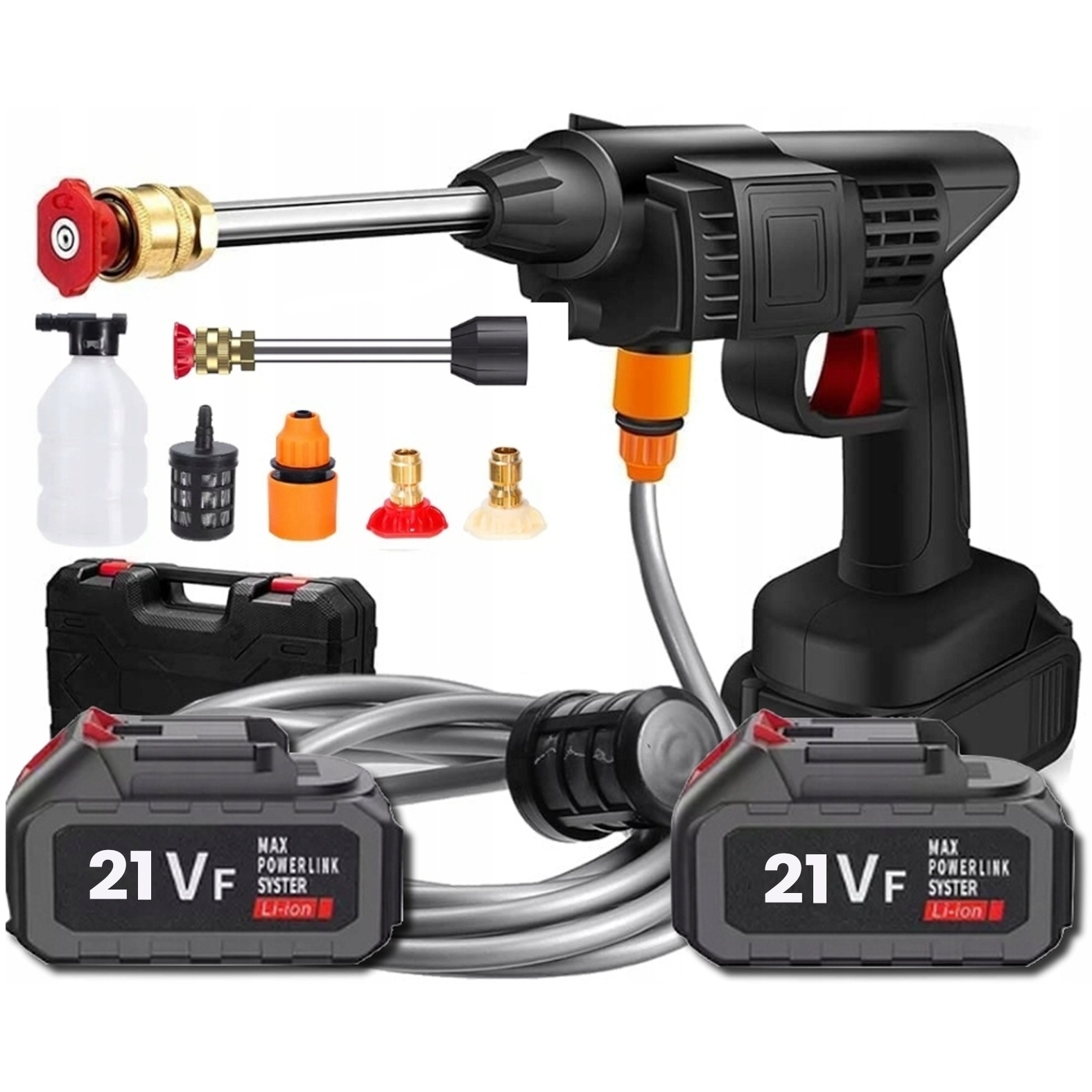 Myjka Akumulatorowa Ciśnieniowa Ogrodowa Zestaw Power Do Mycia Okien Kostki