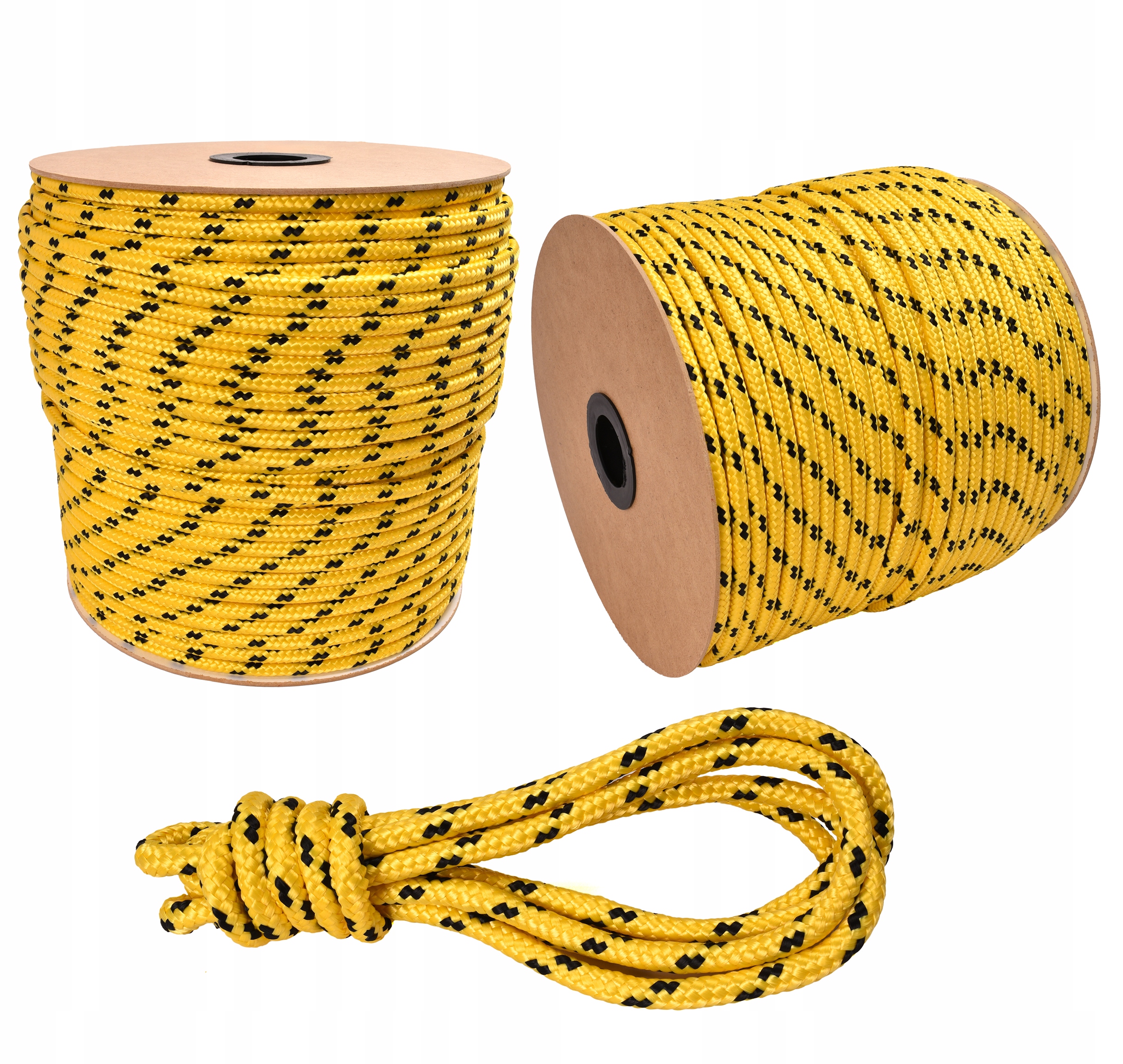 Polypropylenová Linka 12mm 50M Pletená námořnická šňůra Stavební silná