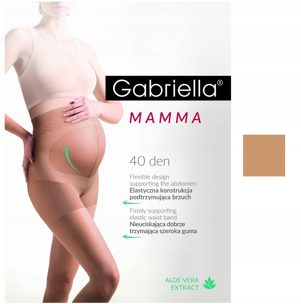 

Gabriella rajstopy Ciążowe Mamma 40 den 4 Beige