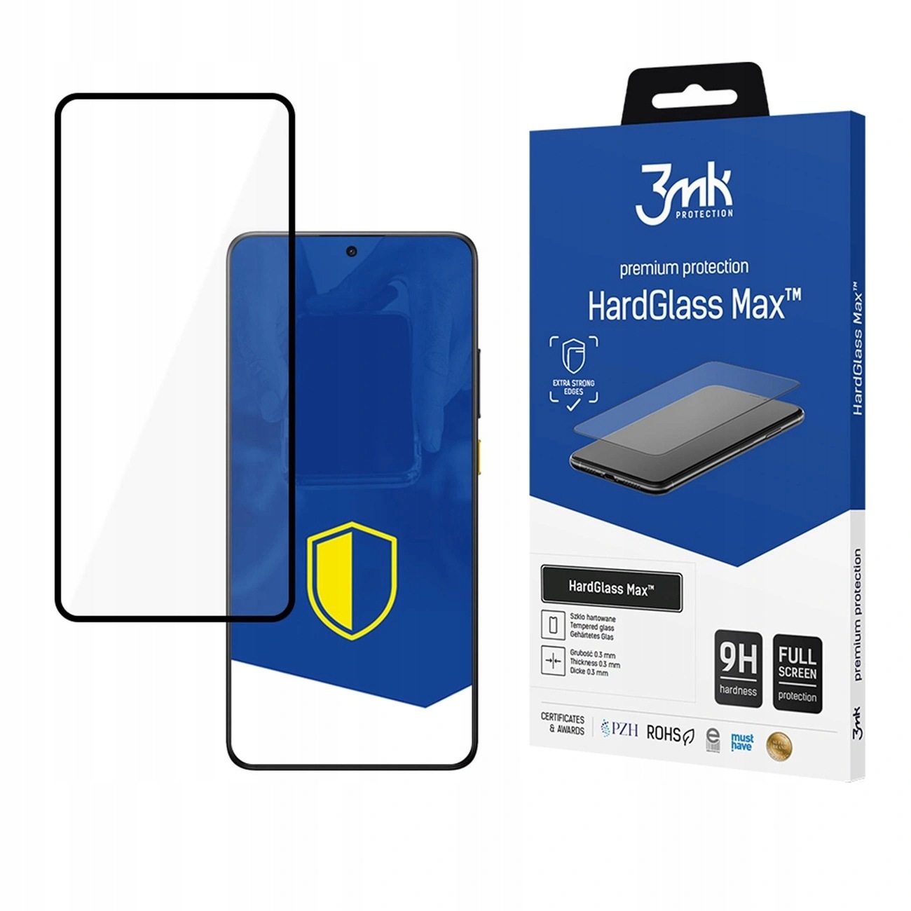 Szkło hartowane 3mk HardGlass Max Black na Xiaomi Poco X7 Pro