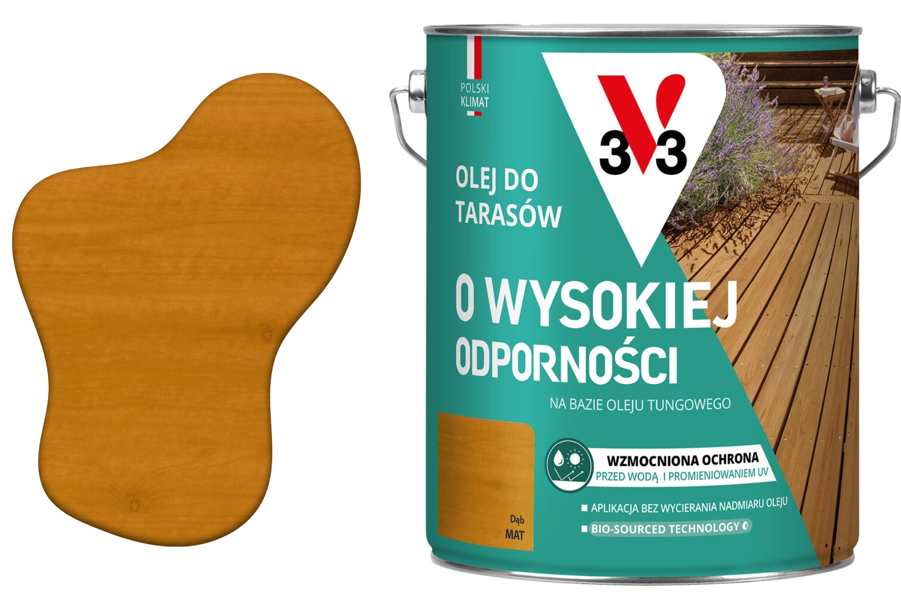 V33 Olej Na Tarasy S Vysokou Odolností dub 4,5l