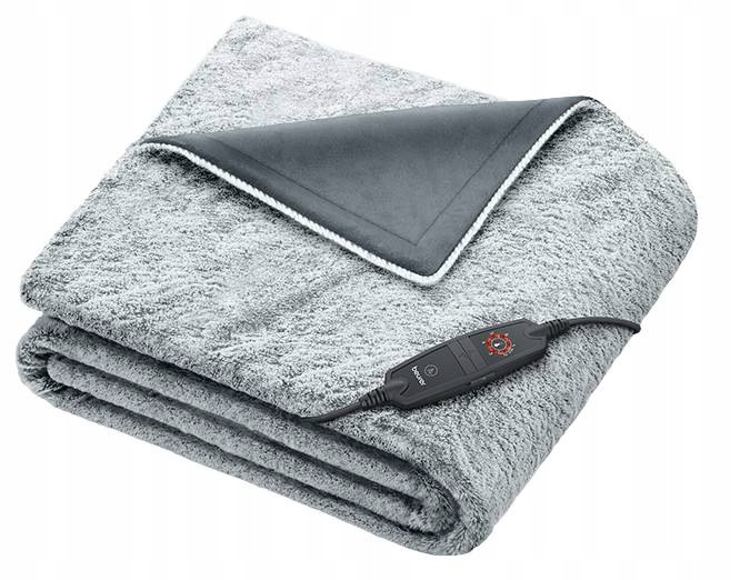 Beurer Hd 75 Nordic Grey Koc Grzewczy Elektryczny Duży Grzejący 180X130 CM