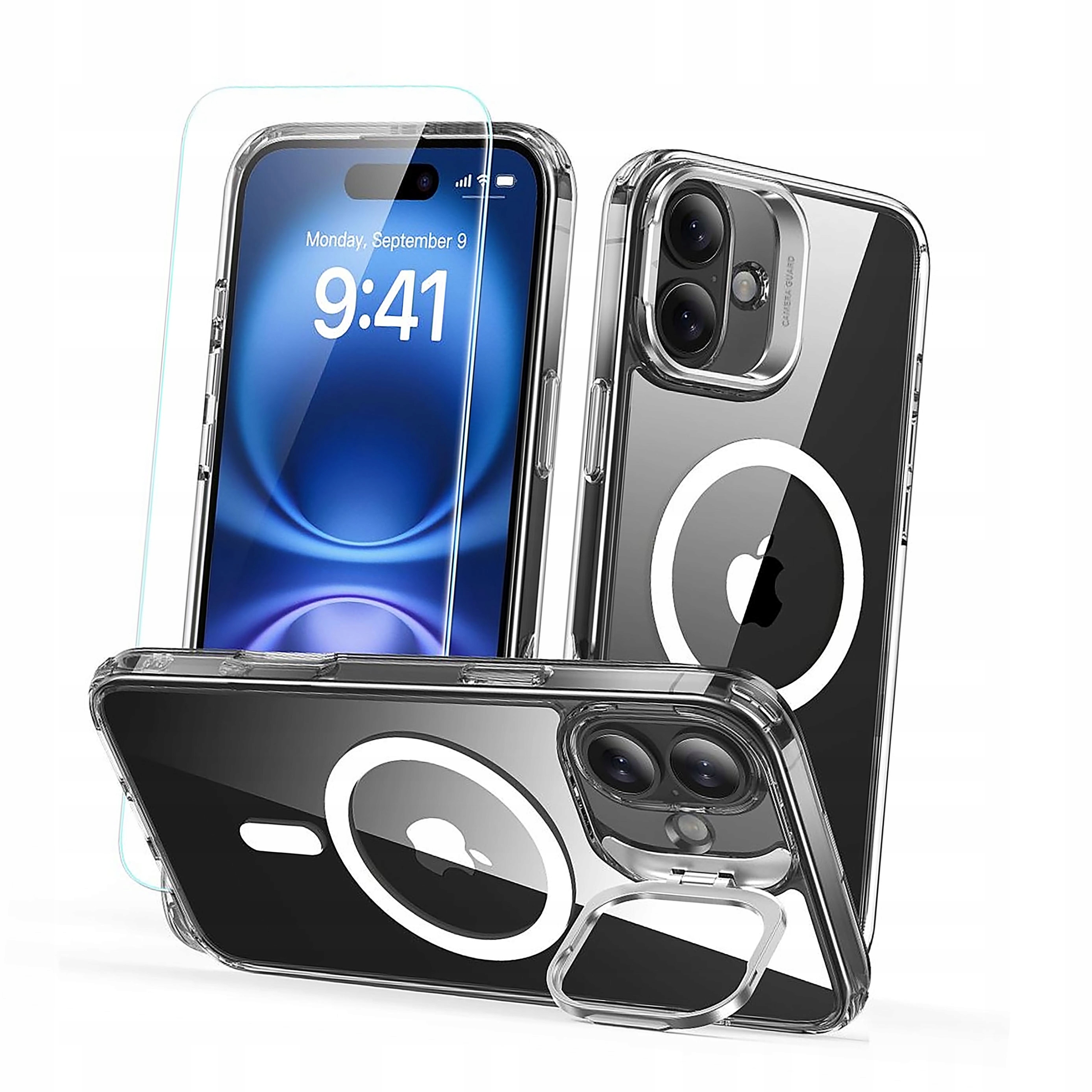 Esr Classic Hybrid Kickstand Halolock MagSafe Szkło do iPhone 16 Plus