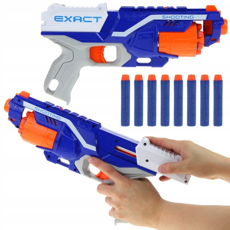 

Pistolet Na Miękkie Naboje Wyrzutnia 8 Strzałek
