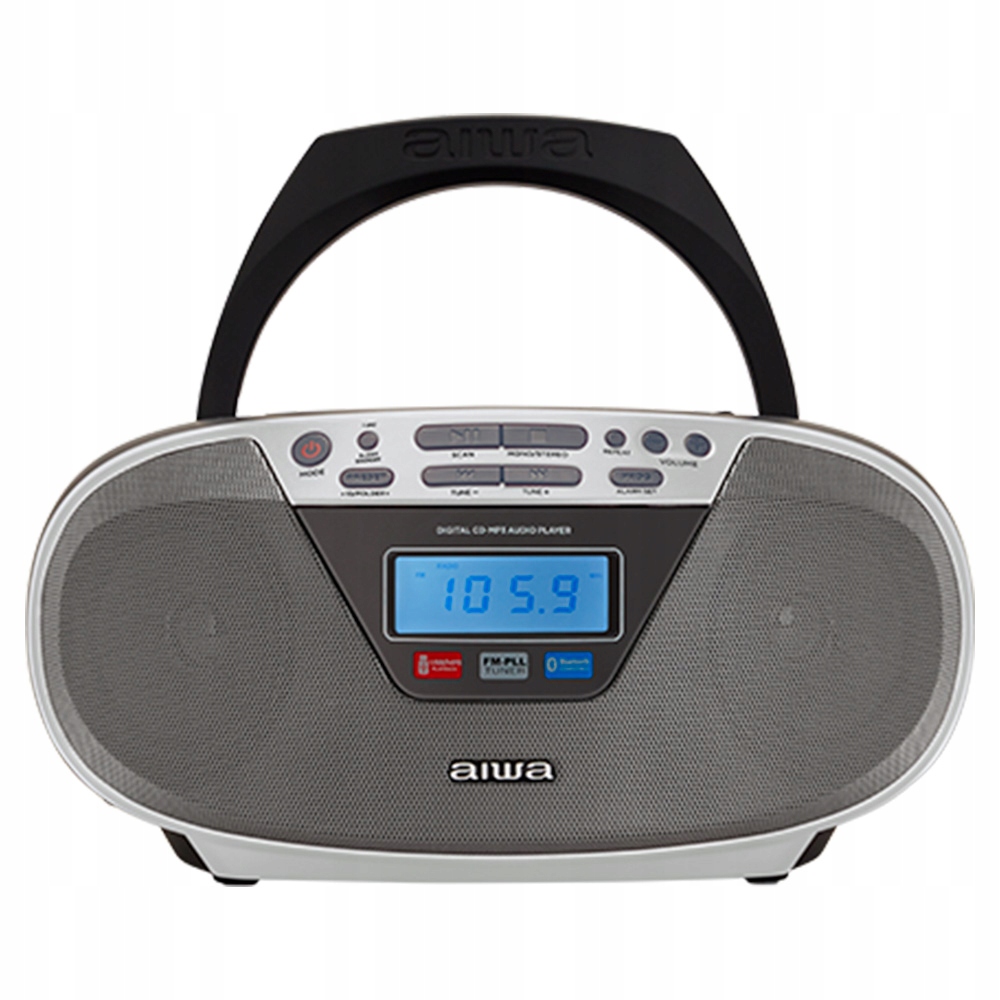Aiwa Boombox BBTU-400SL Bluetooth Srebrny