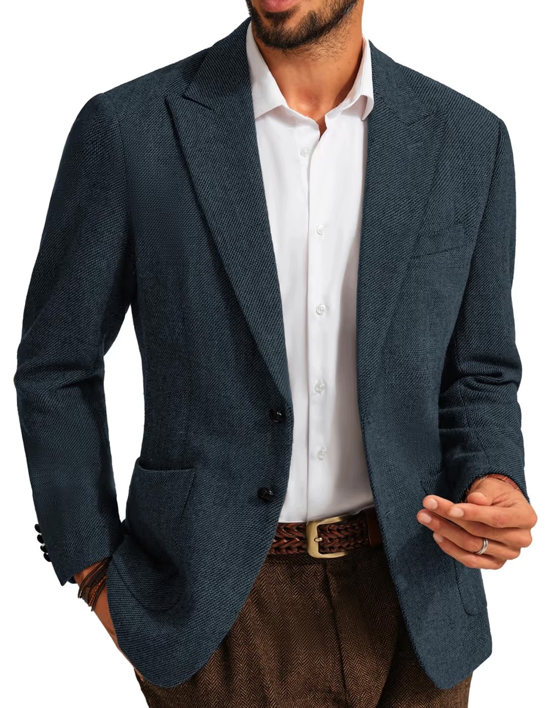 Pánská Sako Casual Regular fit elegantní sportovní modrá velikost L
