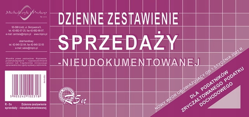 

Druk Dzienne Zestawienie Sprzedaży