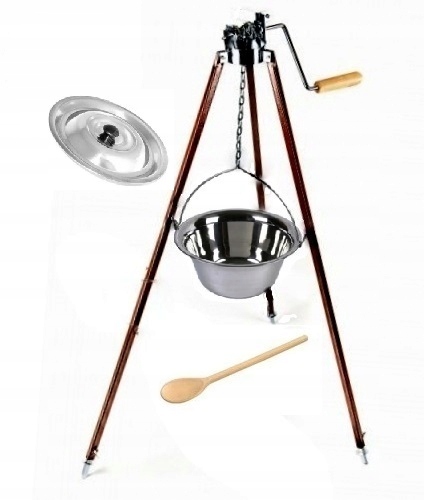 KOCIOŁEK WĘGIERSKI NIERDZEWNY 8 STOJAK REGULOWANY