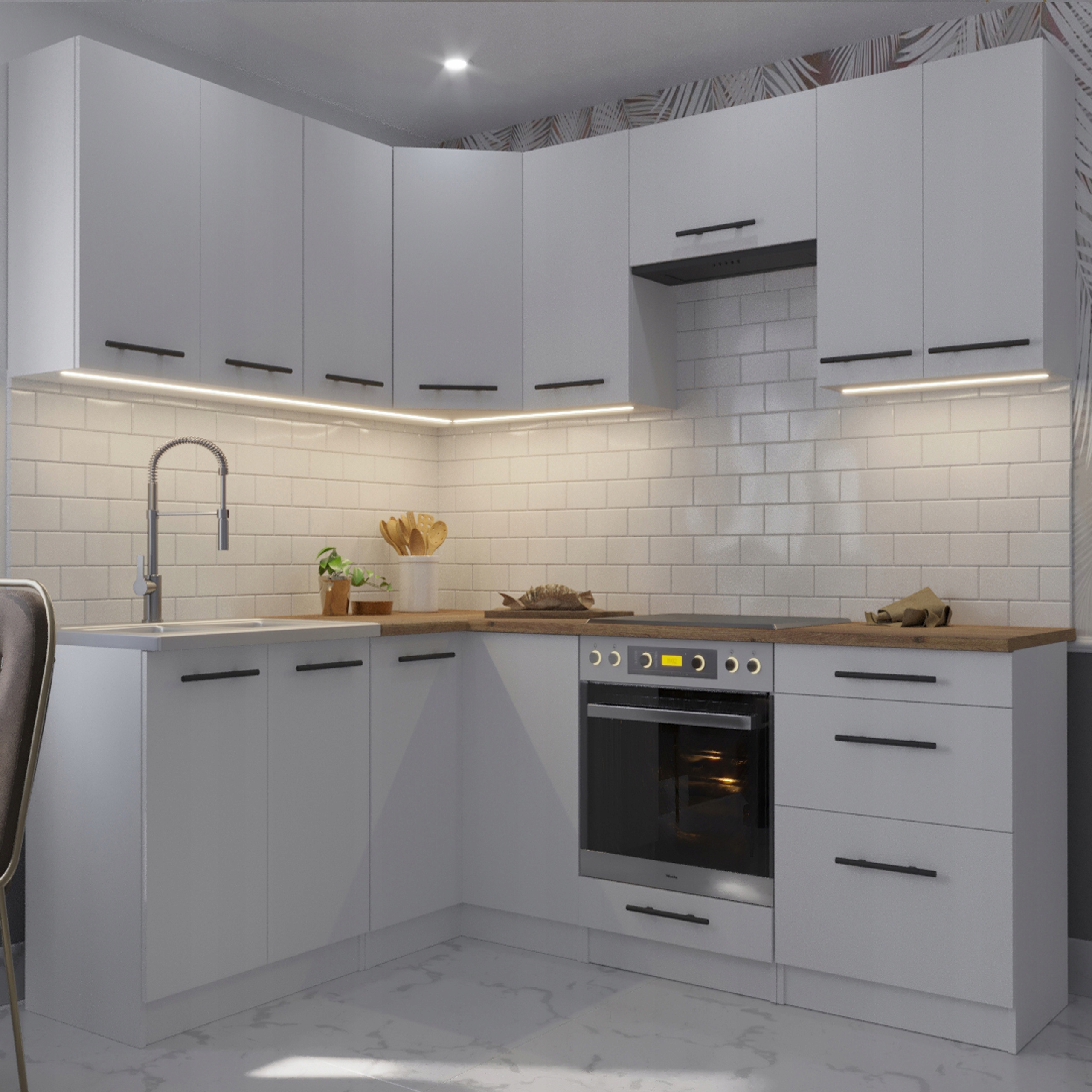 Meble kuchenne z BLATEM - 1,7 m x 2,1 m