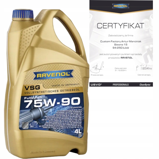 RAVENOL VSG 75W90 4L - OLEJ PRZEKŁADNIOWY