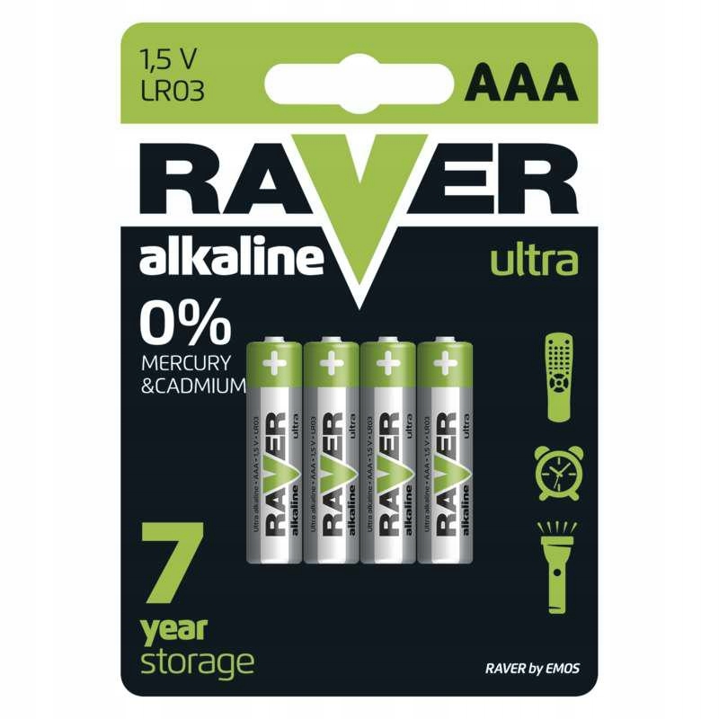 

4x Bateria alkaliczna Raver Emos Aaa R3 paluszek
