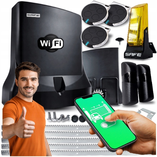 Pohon Pro Posuvné Brány Set automat ovladače pohon lampa 800 kg Wifi