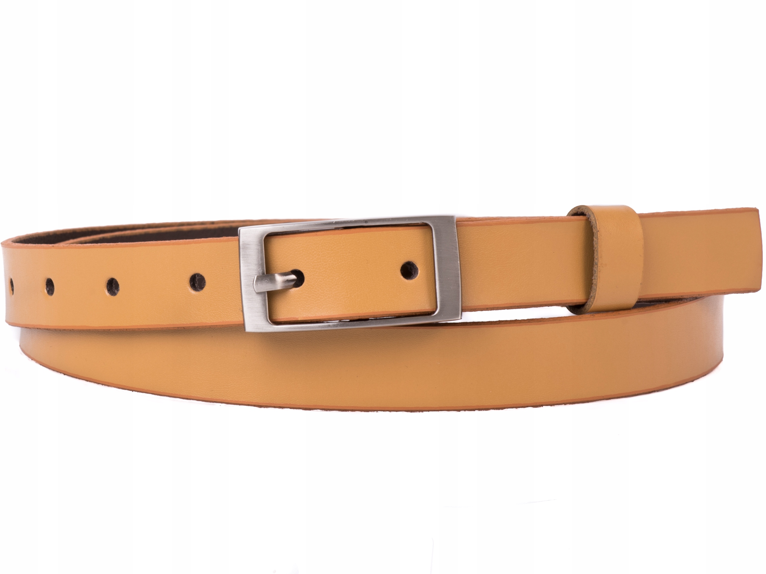 

Damski Skórzany pasek 2cm Miodowy |110obw