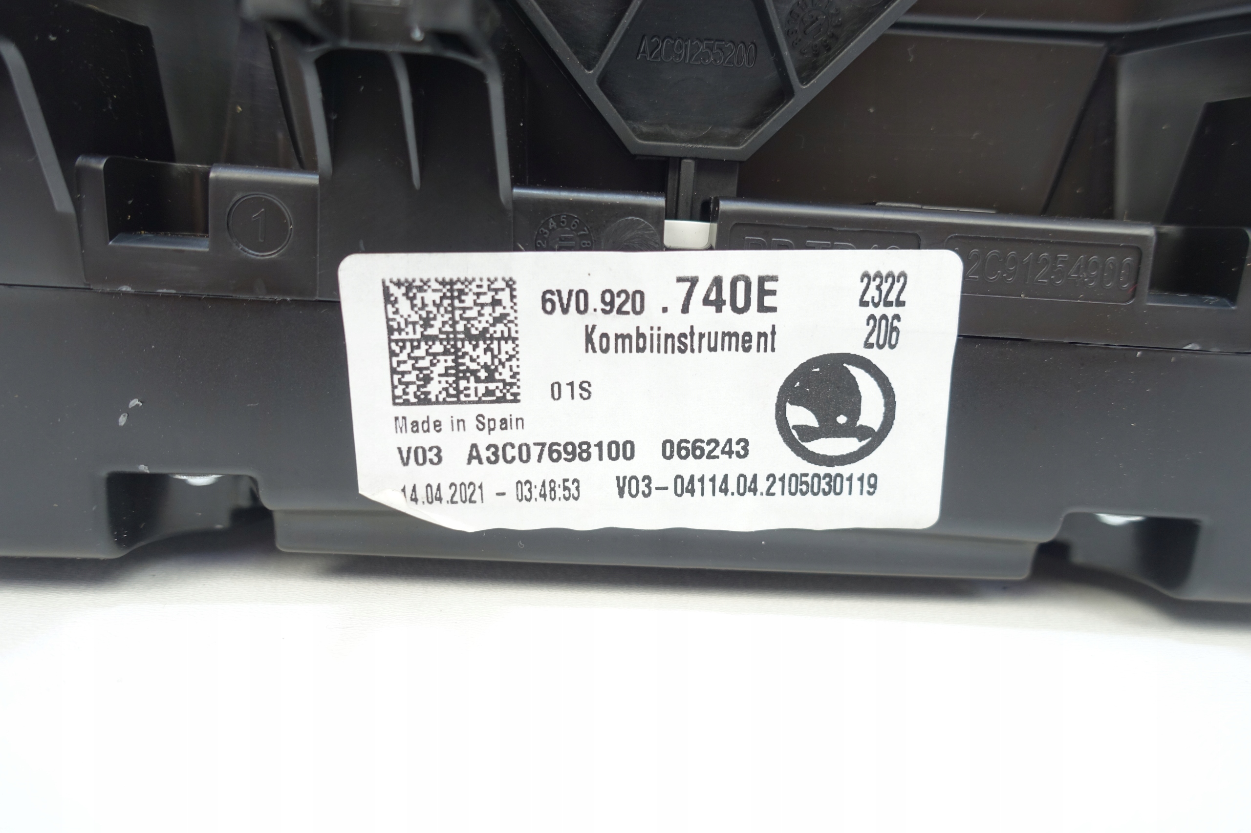 dials dials SKODA FABIA III 6V0 10KM 6v0920740E