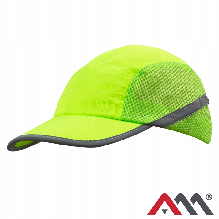 CZAPKA Z DZASZKIEM ROBOCZA ODBLASKOWA OSTRZEGAWCZA DO PRACY BHP Marka ART.MAS