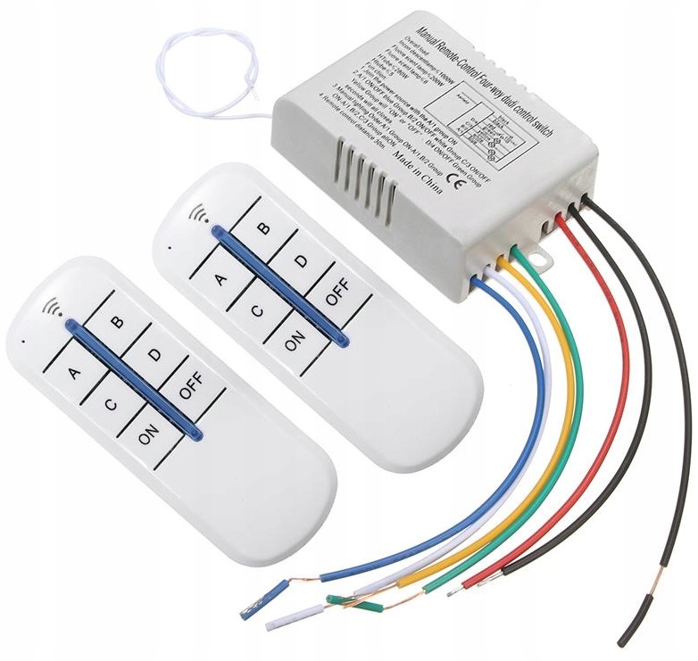 

Włącznik Radiowy 230V Zdalne Sterowanie 4x1000W 2p