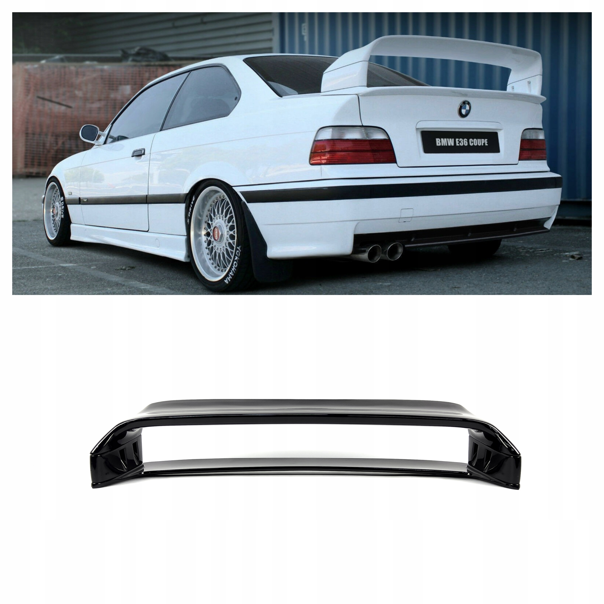 Spoiler Klapka Bmw E36 Gt Style Class II Černá Lesklá Spojler