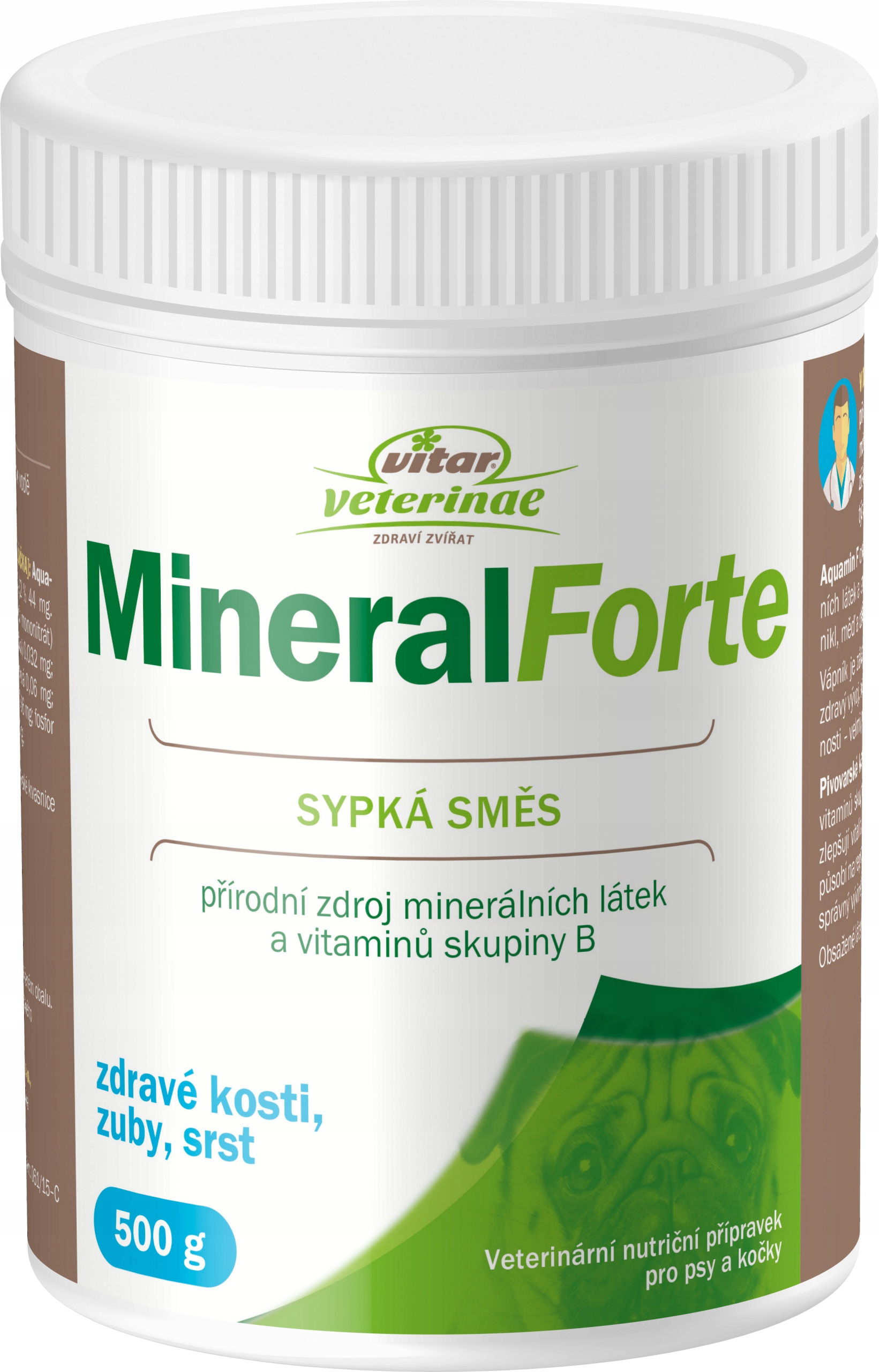 Levně Vitar Veterinae Mineral Forte 500 g pro silné a zdravé zuby a kosti