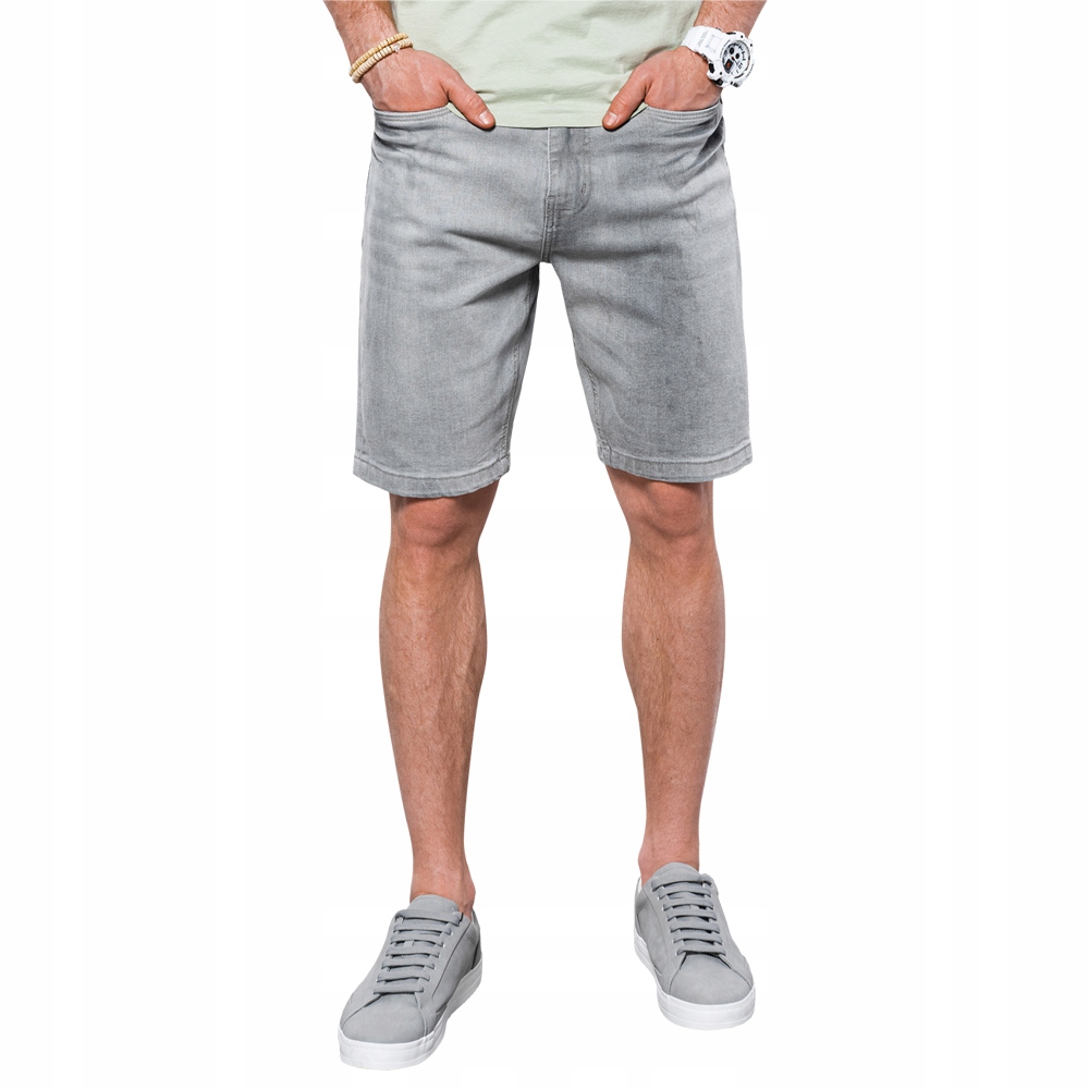 

Krótkie spodenki męskie jeansowe W310 szary XL
